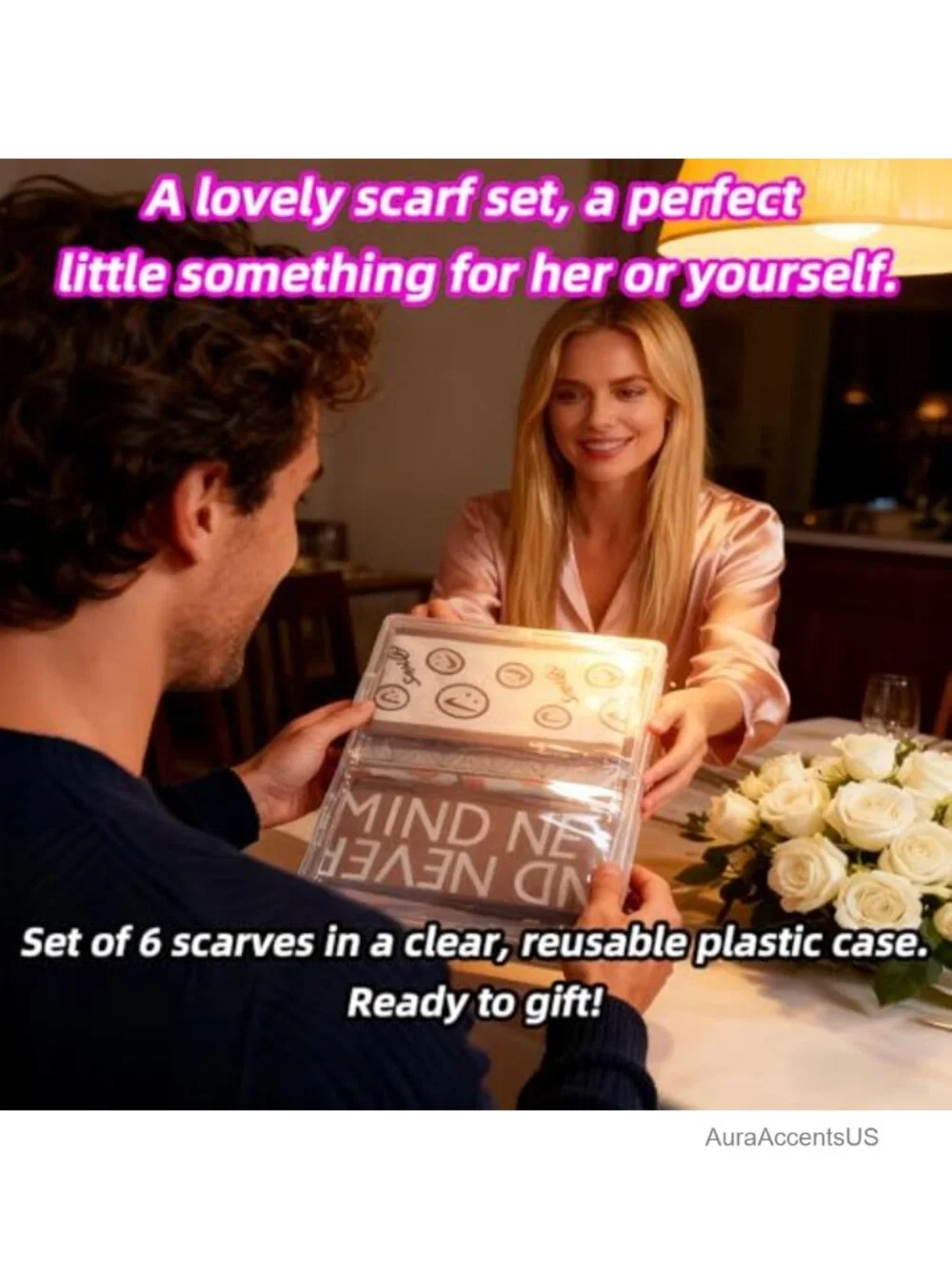 Multifunctional Satin Polyester Fashion Scarves Set, 6-Pack Headbands Hair